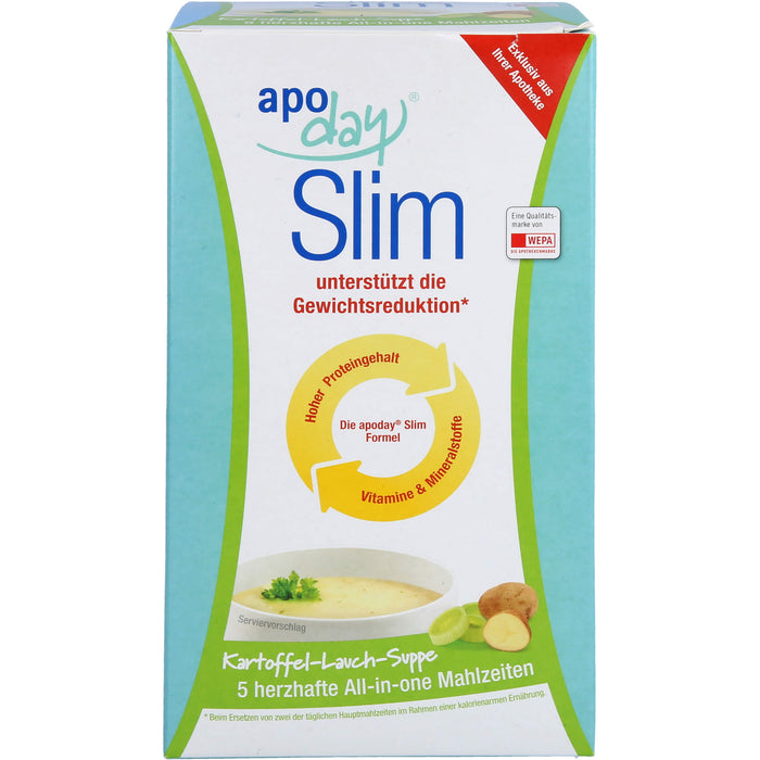 apoday Kartoffel Lauch Slim Diät-Suppe Pulver, 5 pc Sachets