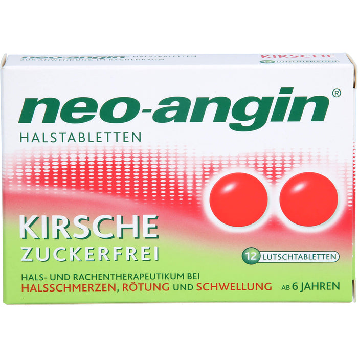 neo-angin Halstabletten Kirsche bei Halsschmerzen, Rötung und Schwellung, 12 St. Tabletten