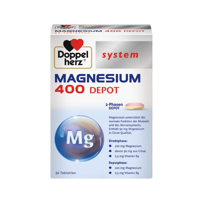 Doppelherz system Magnesium 400 Depot Tabletten, 30 pc Tablettes