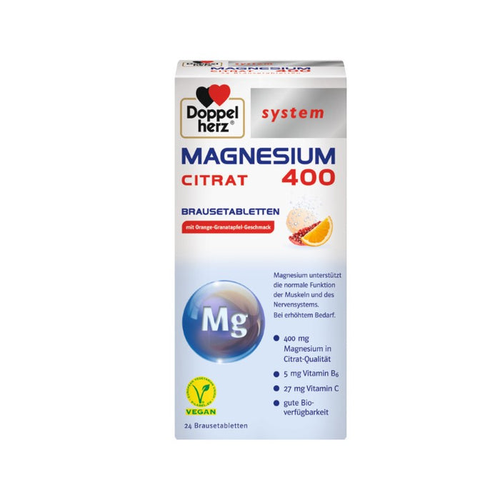 Doppelherz system MAGNESIUM 400 CITRAT, 24 St. Tabletten