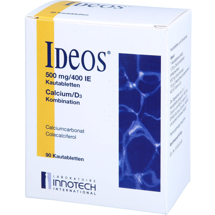 IDEOS 500 mg / 400 I.E. Kautabletten, 90 St. Tabletten