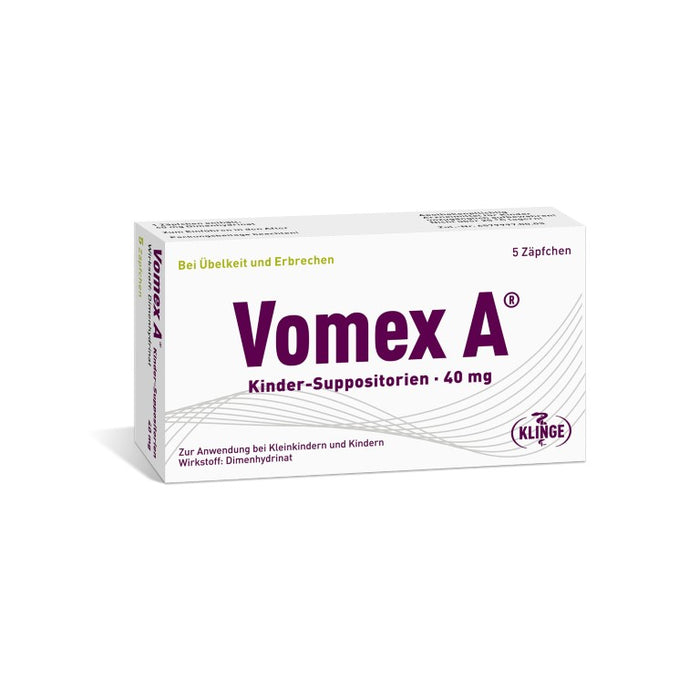 Vomex A 40 mg Kinder-Suppositorien, 5 pcs. Suppositories