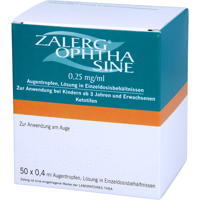 ZALERG ophta sine 0,25 mg/ml Axicorp Augentropfen bei allergischer Konjunktivitis, 50 pc Pipettes à dose unique