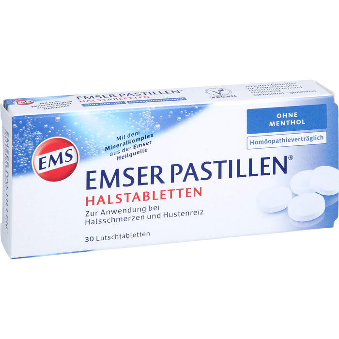 EMSER Pastillen Halstabletten ohne Menthol, 30 pcs. Tablets