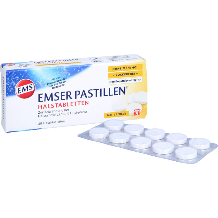 EMSER Pastillen Halstabletten ohne Menthol zuckerfrei, 30 pc Tablettes