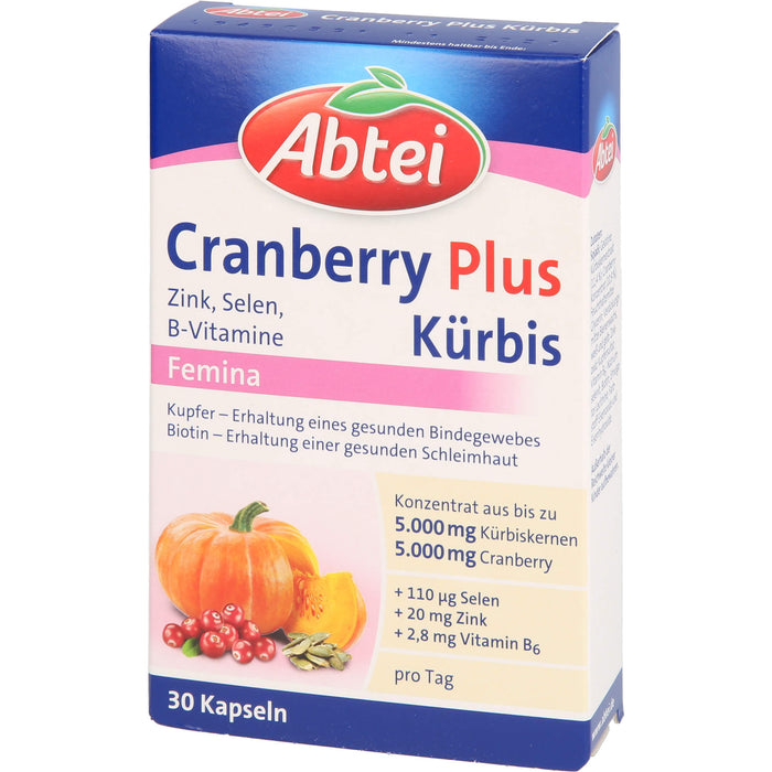 Abtei Cranberry plus Kürbis Femina Kapseln, 30 pcs. Capsules