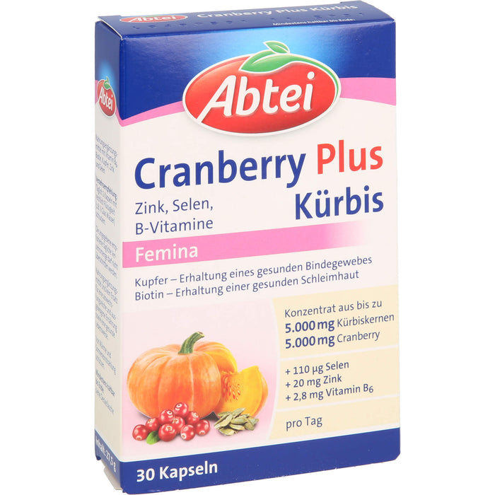 Abtei Cranberry plus Kürbis Femina Kapseln, 30 pcs. Capsules