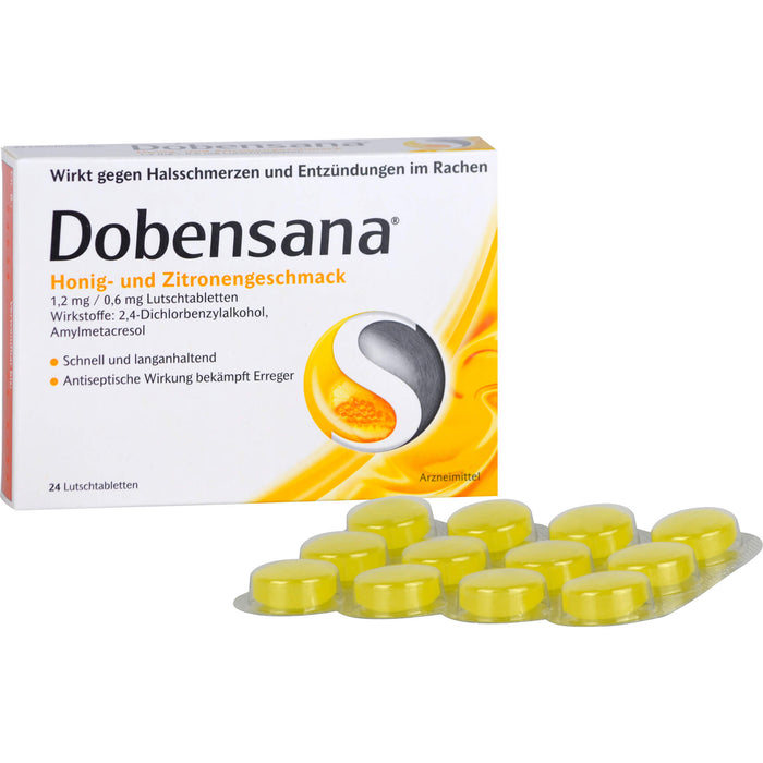 Dobensana Honig- und Zitronengeschmack Lutschtabletten, 24 pcs. Tablets