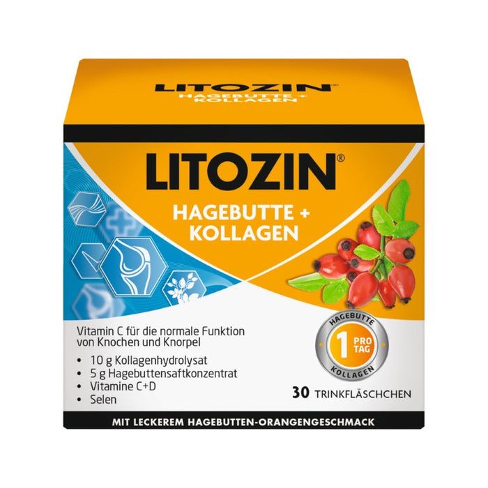 LITOZIN Hagebutte + Kollagen Trinkfläschchen, 30 ml Lösung