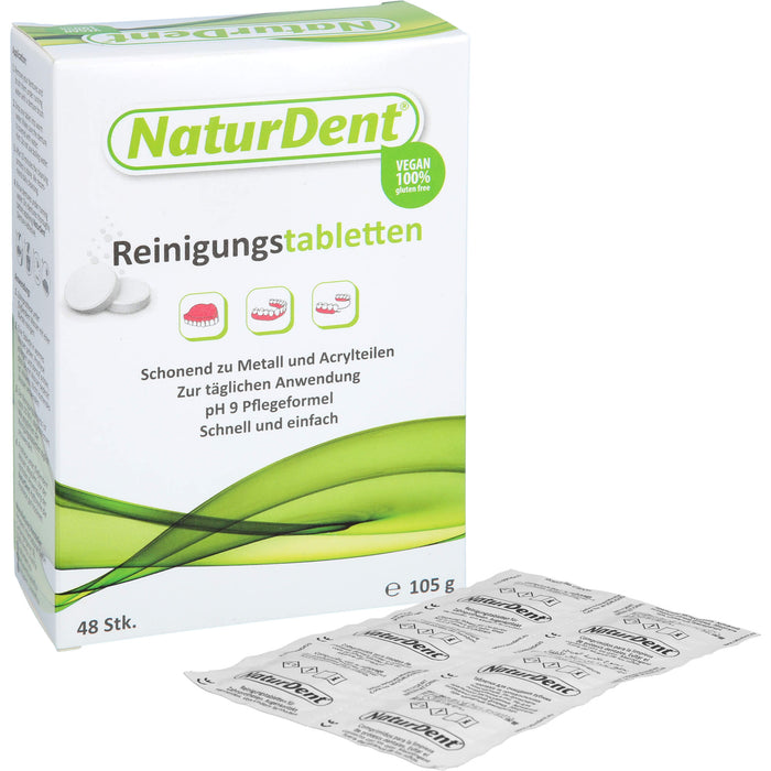 NaturDent Reinigungstabletten für den Zahnersatz, 48 pc Tablettes