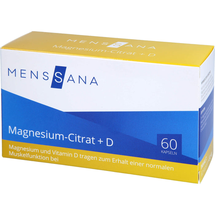 Magnesium-Citrat + D MensSana, 60 pcs. Capsules