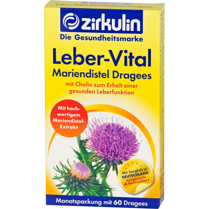 zirkulin Leber-Vital Mariendistel Dragees, 60 St. Tabletten