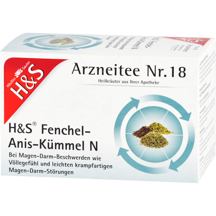 H&S Fenchel-Anis-Kümmel N Arzneitee Nr. 18, 20 pcs. Filter bag