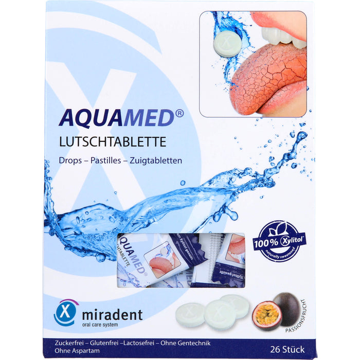 miradent AQUAMED Lutschtablette fördert den Speichelfluss, 60 g Tablettes