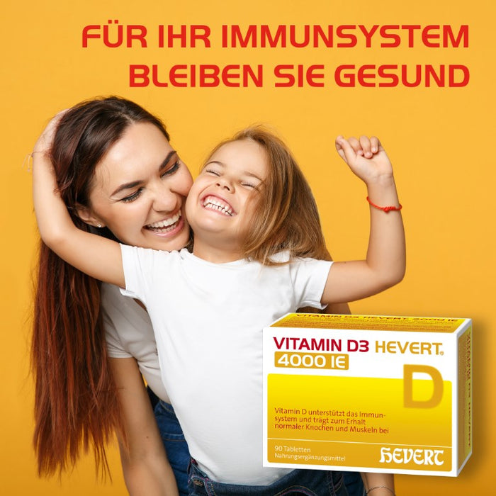 Vitamin D3 HEVERT 4000 IE Tabletten, 90 St. Tabletten