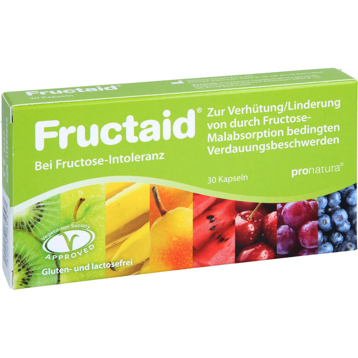 Fructaid Kapseln bei Fructose-Intoleranz, 30 pcs. Capsules