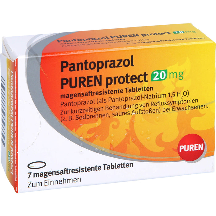 Pantoprazol PUREN protect 20 mg Tabletten, 7 St. Tabletten