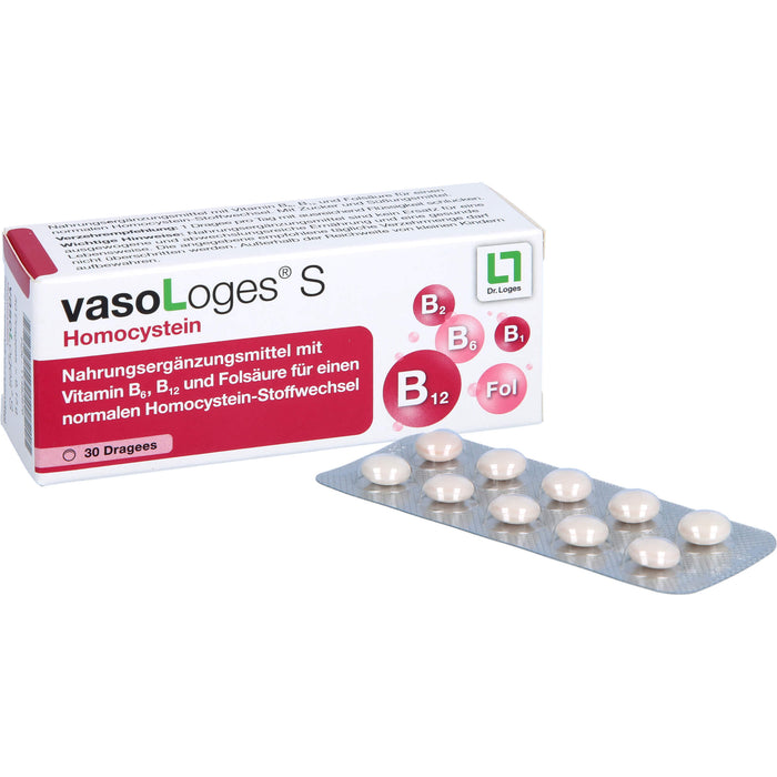 vasoLoges S Homocystein Dragees, 30 St. Tabletten