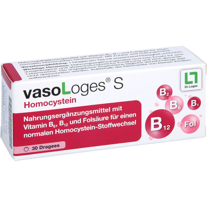 vasoLoges S Homocystein Dragees, 30 pc Tablettes