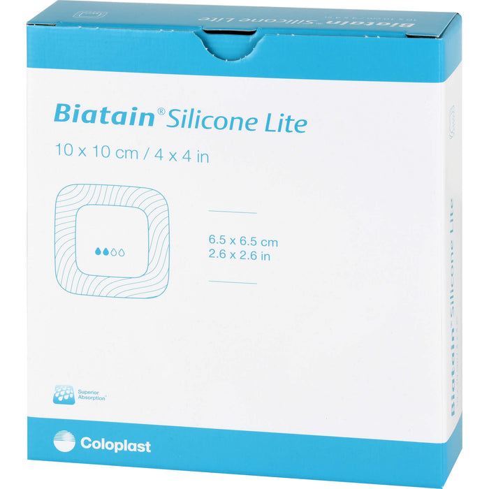 Biatain Silicone Lite Schaumverband 10x10 cm, 10 St KOM