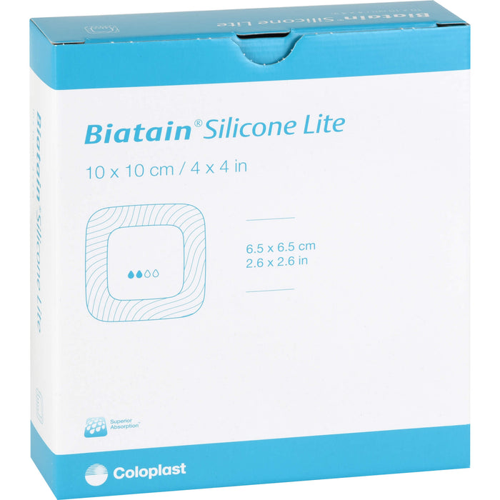 Biatain Silicone Lite Schaumverband 10x10 cm, 10 St KOM