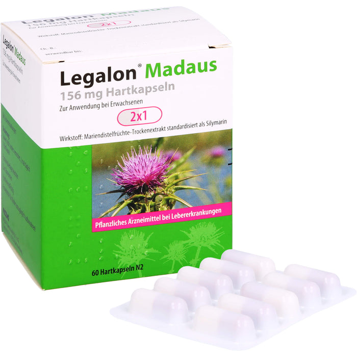 Legalon Madaus 156 mg Hartkapseln bei Lebererkrankungen, 60 pcs. Capsules