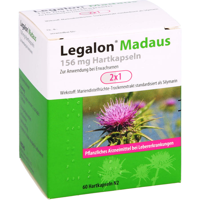 Legalon Madaus 156 mg Hartkapseln bei Lebererkrankungen, 60 pcs. Capsules