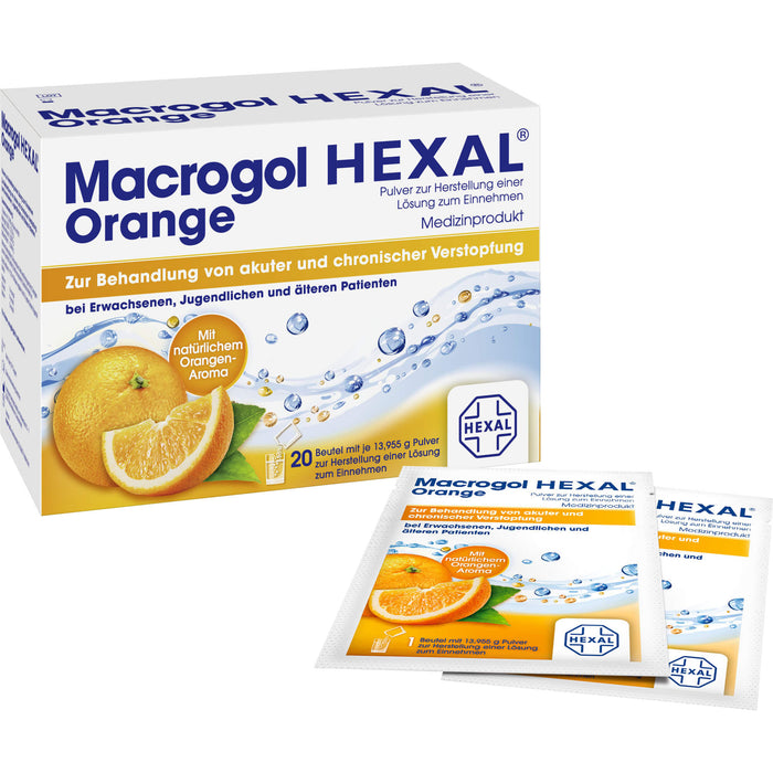 Macrogol HEXAL Orange, 20 St. Beutel