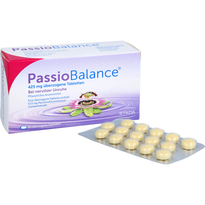 PassioBalance bei nervöser Unruhe überzogene Tabletten, 60 pcs. Tablets