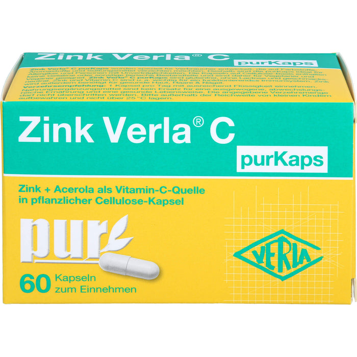 Zink Verla C purKaps Kapseln, 60 pc Capsules