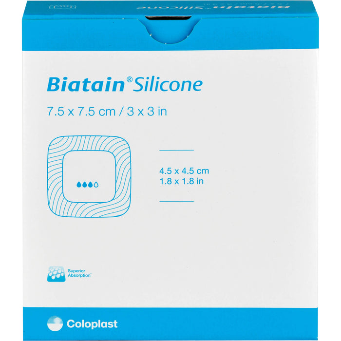 Biatain Silicone Schaumverband 7,5x7,5cm, 10 St VER