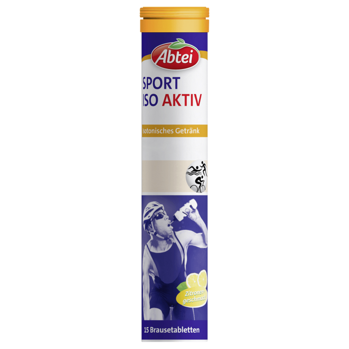 Abtei Sport Iso Aktiv mit wertvollen Vitaminen und Mineralstoffen, 15 pc Tablettes