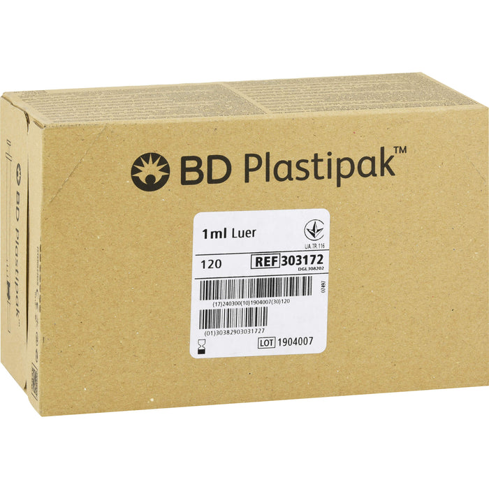 BD PLASTIPAK 1ML TBC Spritze ohne Kanüle, 120X1 ml SRI