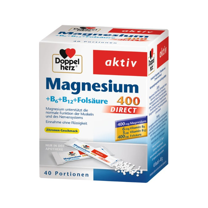 Doppelherz Magnesium + B Vitamine direct, 40 St PEL