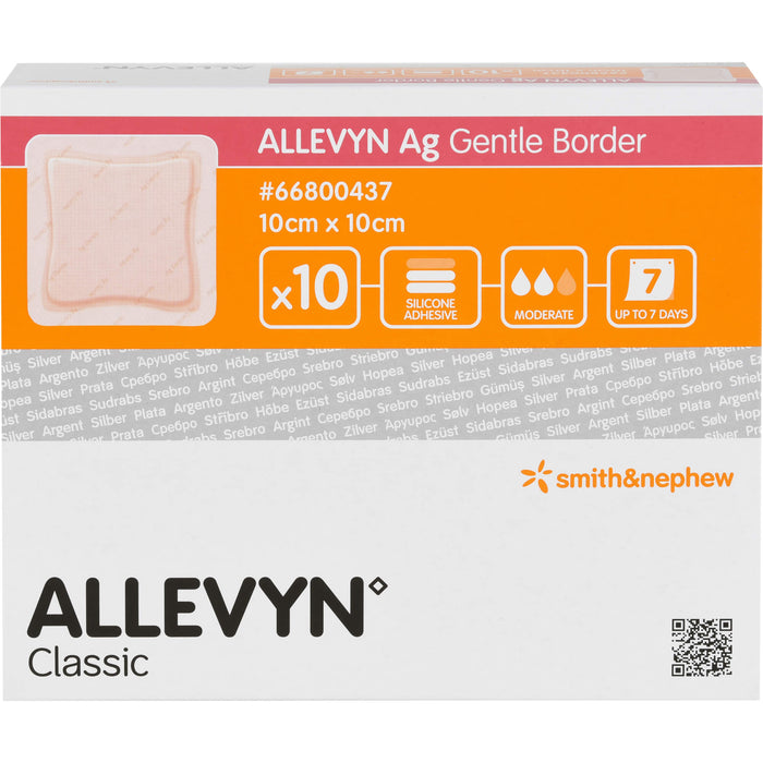 ALLEVYN Ag Gentle Border 10x10 cm, 10 St VER