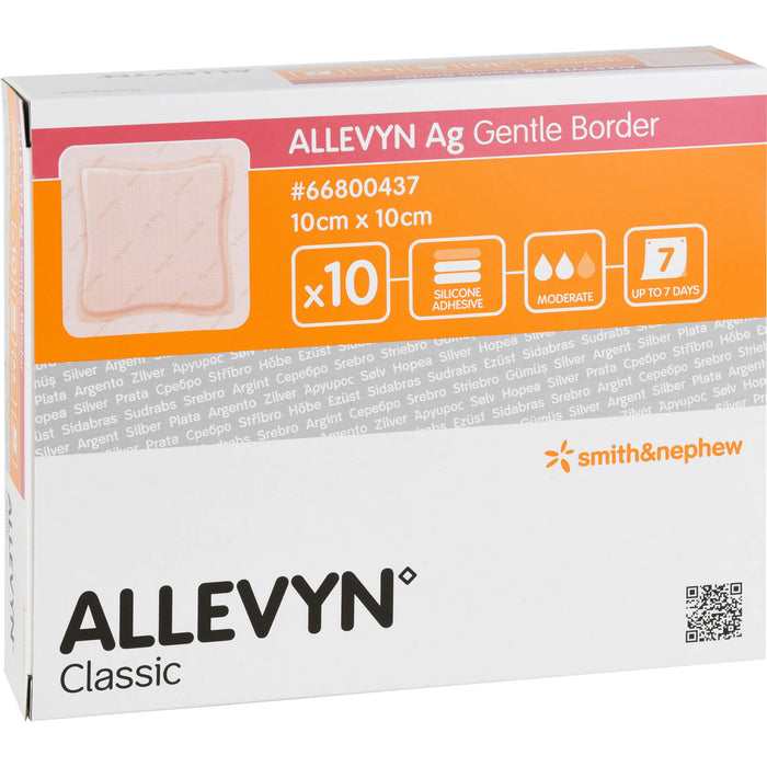 ALLEVYN Ag Gentle Border 10x10 cm, 10 St VER