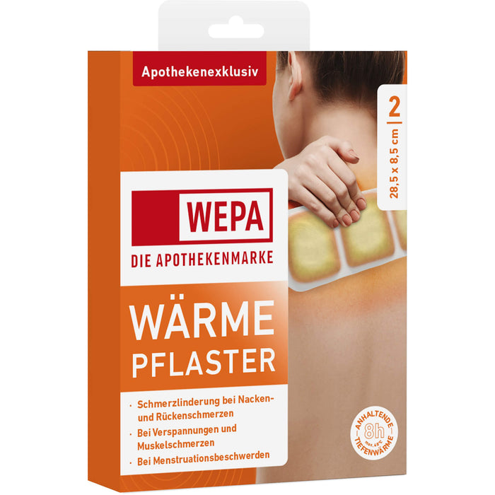 WEPA Wärmepflaster Nacken/Rücken 28,5 x 8,5 cm, 2 pcs. Compresses