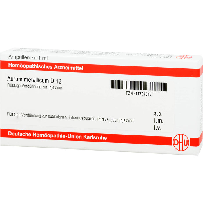 DHU Aurum metallicum D12 Ampullen, 8 St. Ampullen