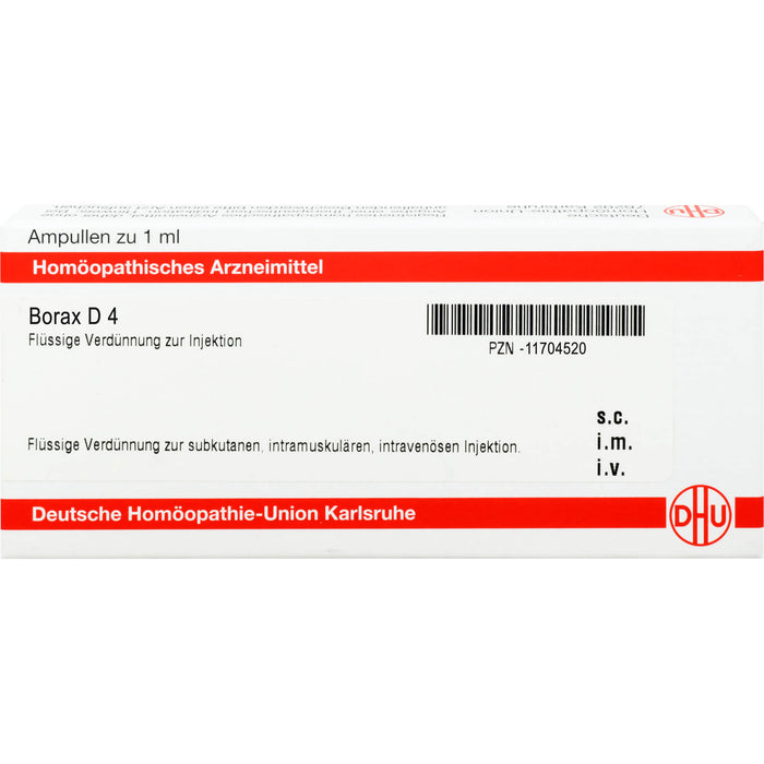 Borax D4 DHU Ampullen, 8 St. Ampullen