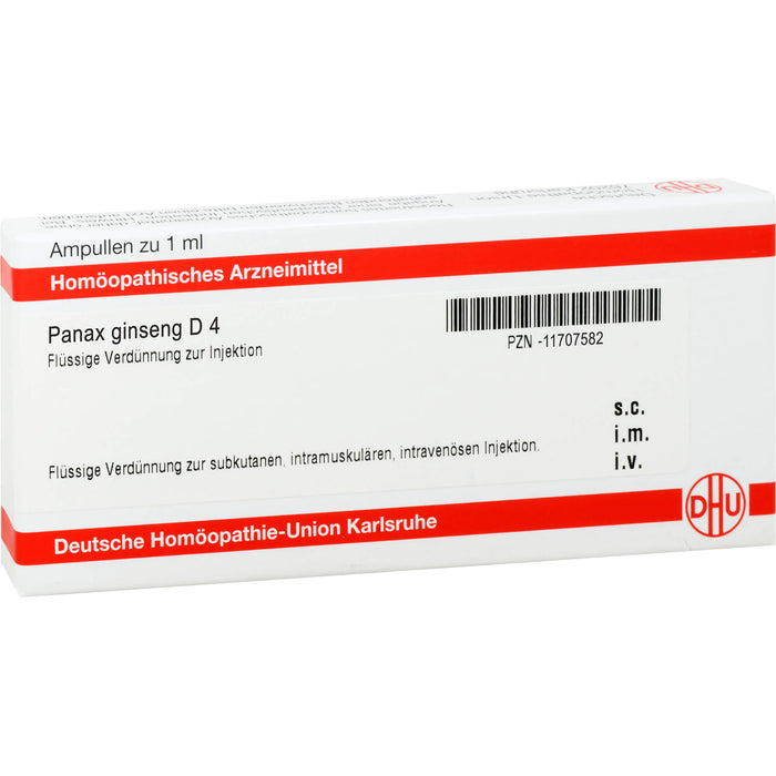 Panax ginseng D4 DHU Ampullen, 8 St. Ampullen