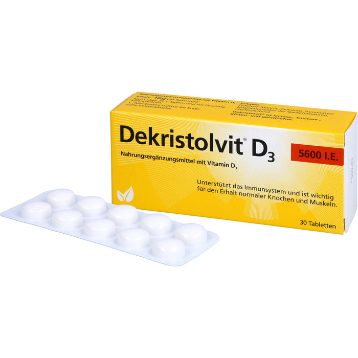 Dekristolvit D3 5600 I.E. Tabletten, 30 pc Tablettes