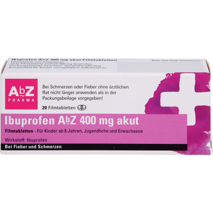 Ibuprofen AbZ 400 mg akut Filmtabletetten, 20 pc Tablettes