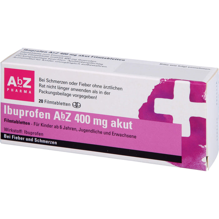 Ibuprofen AbZ 400 mg akut Filmtabletetten, 20 pc Tablettes