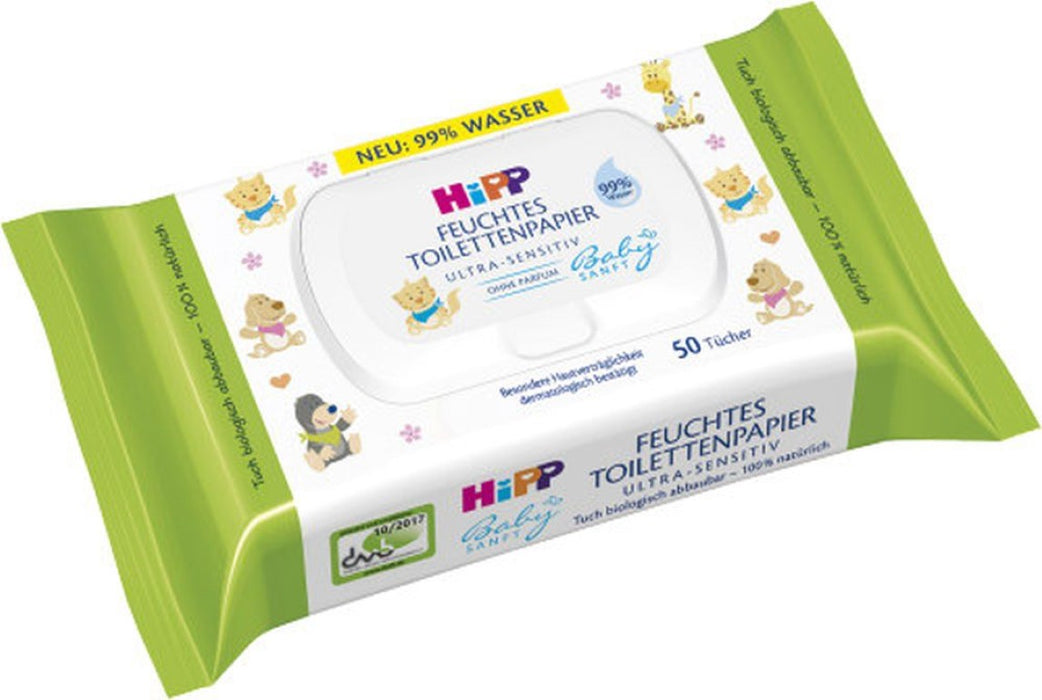 HiPP Babysanft feuchtes Toilettenpapier, 50 pcs. Cloths