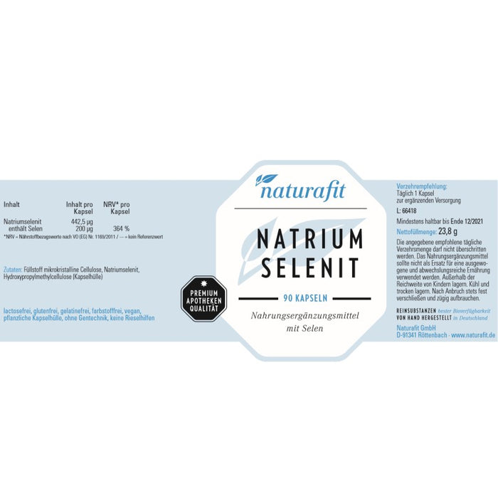 naturafit Natriumselenit Kapseln, 90 pc Capsules