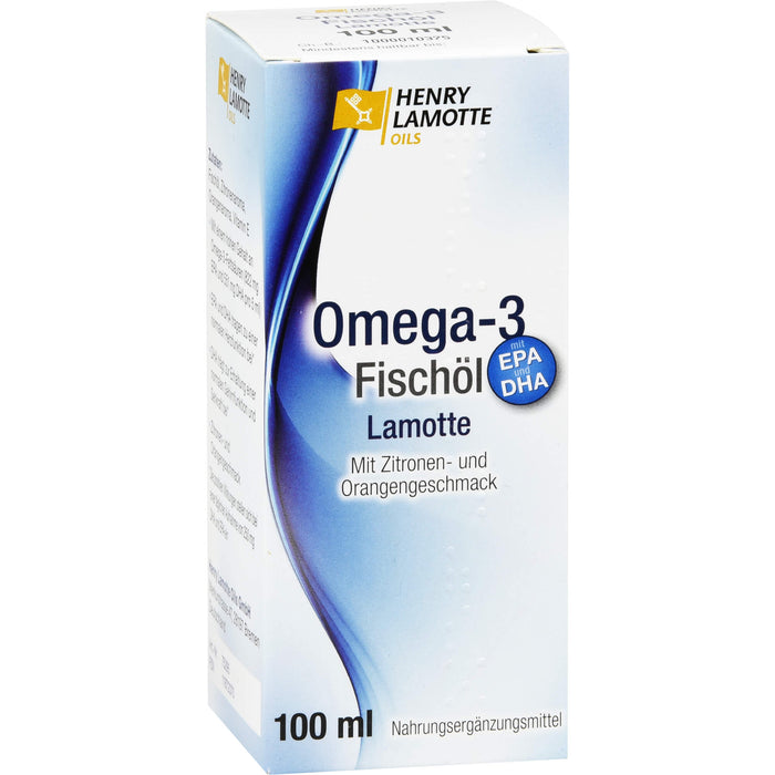 HENRY LAMOTTE OILS Omega-3 Fischöl mit Zitronen- und Orangengeschmack, 100 ml Huile