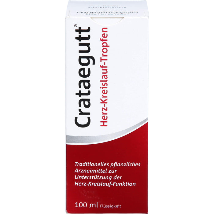 Crataegutt Herz-Kreislauf-Tropfen zur Unterstützung der Herz-Kreislauf-Funktion, 100 ml Solution