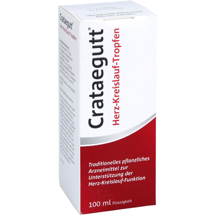 Crataegutt Herz-Kreislauf-Tropfen zur Unterstützung der Herz-Kreislauf-Funktion, 100 ml Solution