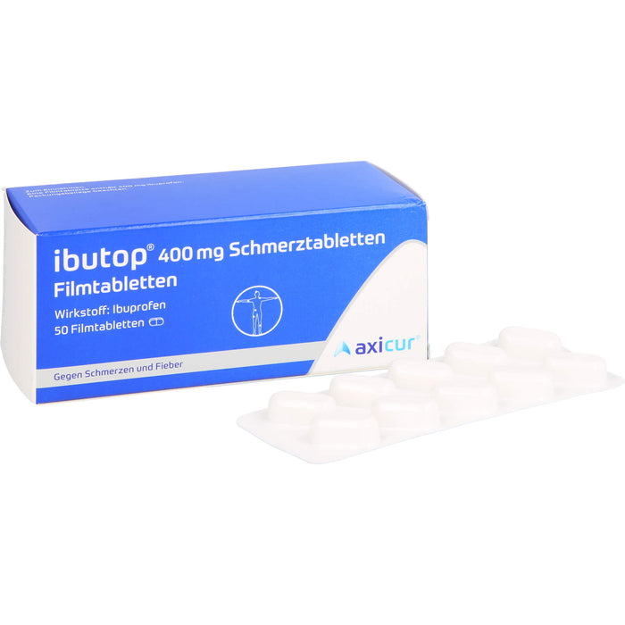 ibutop 400 mg Schmerztabletten Reimport axicorp, 50 pc Tablettes