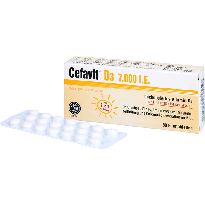 Cefavit D3 7.000 I.E. Filmtabletten, 60 pc Tablettes